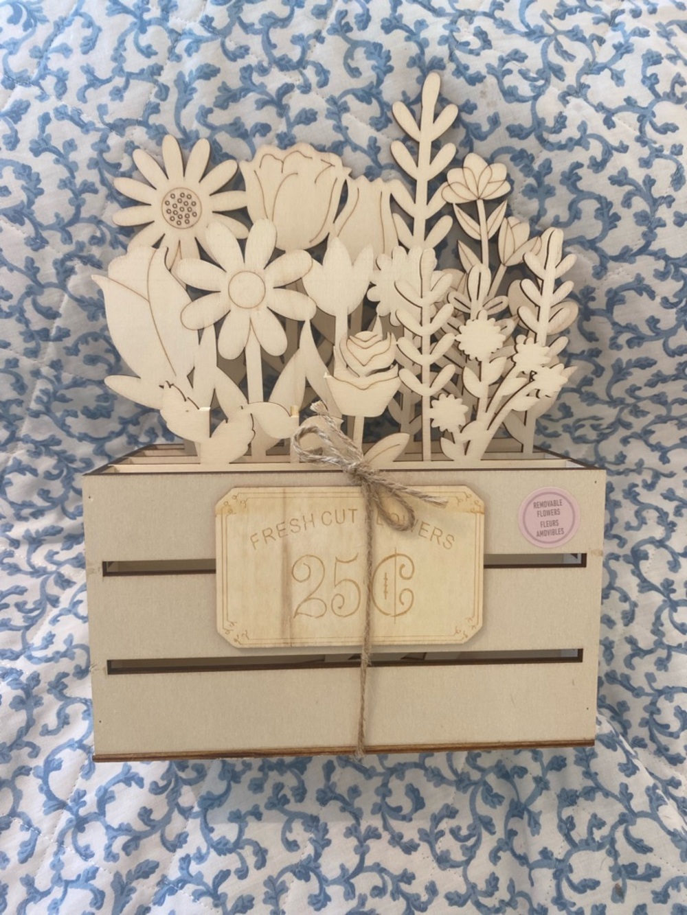 Make Market DIY Wooden Flower Crate Decor Easter Spring Floral Kit